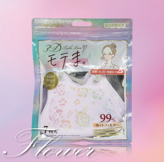 チュールレースモテま。花柄