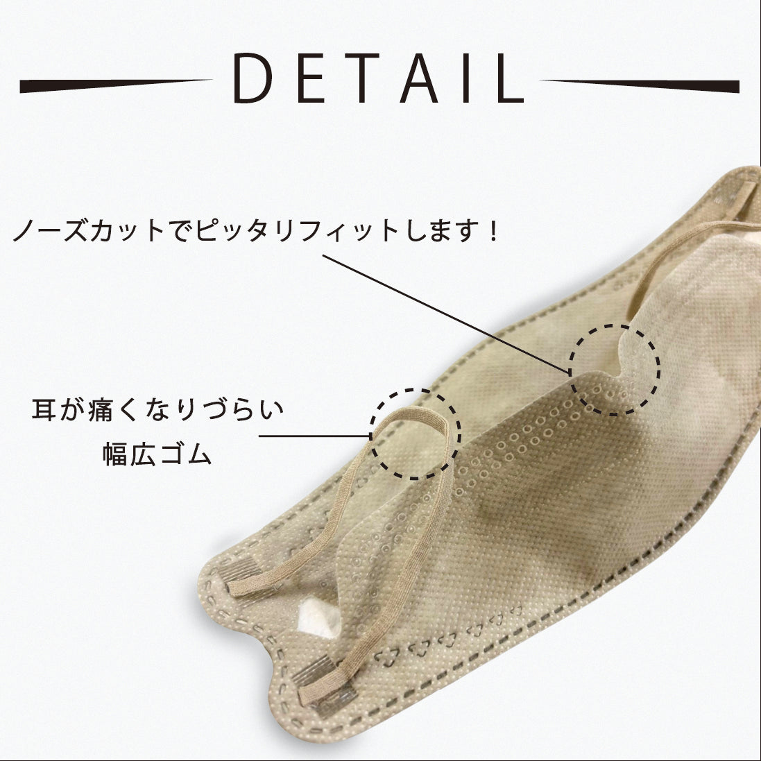 立体３Dマスク　30枚入　BEIGE